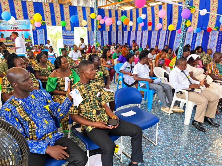 Young people and children at a church celebration